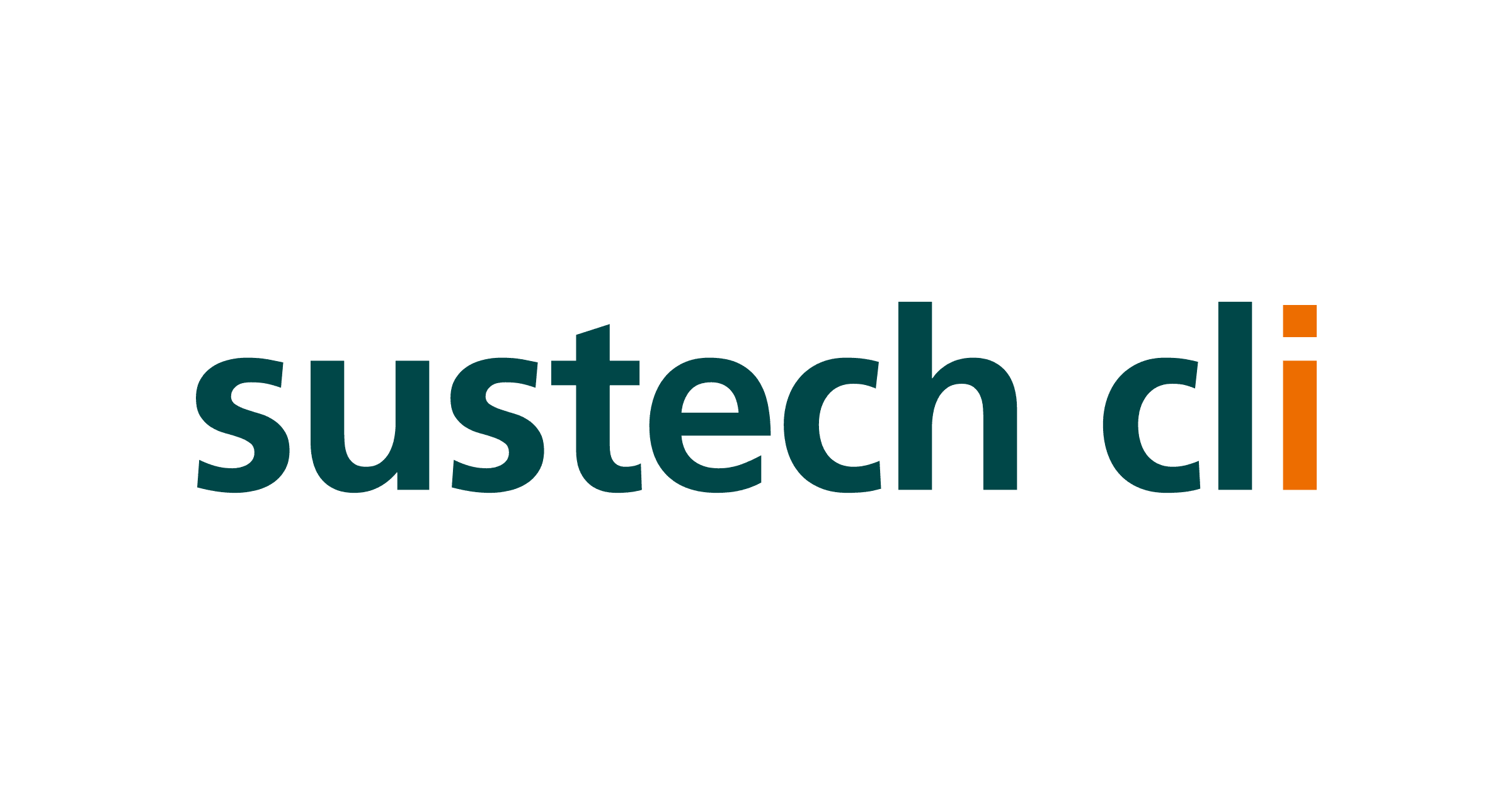 白色背景上的 sustech cli 字标